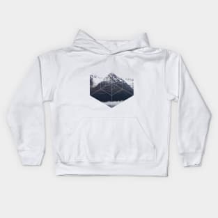 Snow Mountain Geometric Photography Kids Hoodie